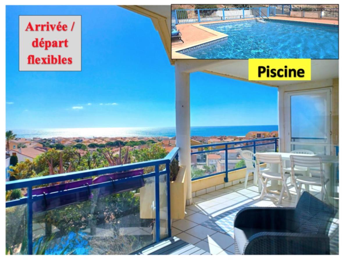 Plain-Pied, Terrasse, Piscine, Pleine Vue Mer, Plage A 6' A Pied, Parking, Wifi Fleury  Exterior photo
